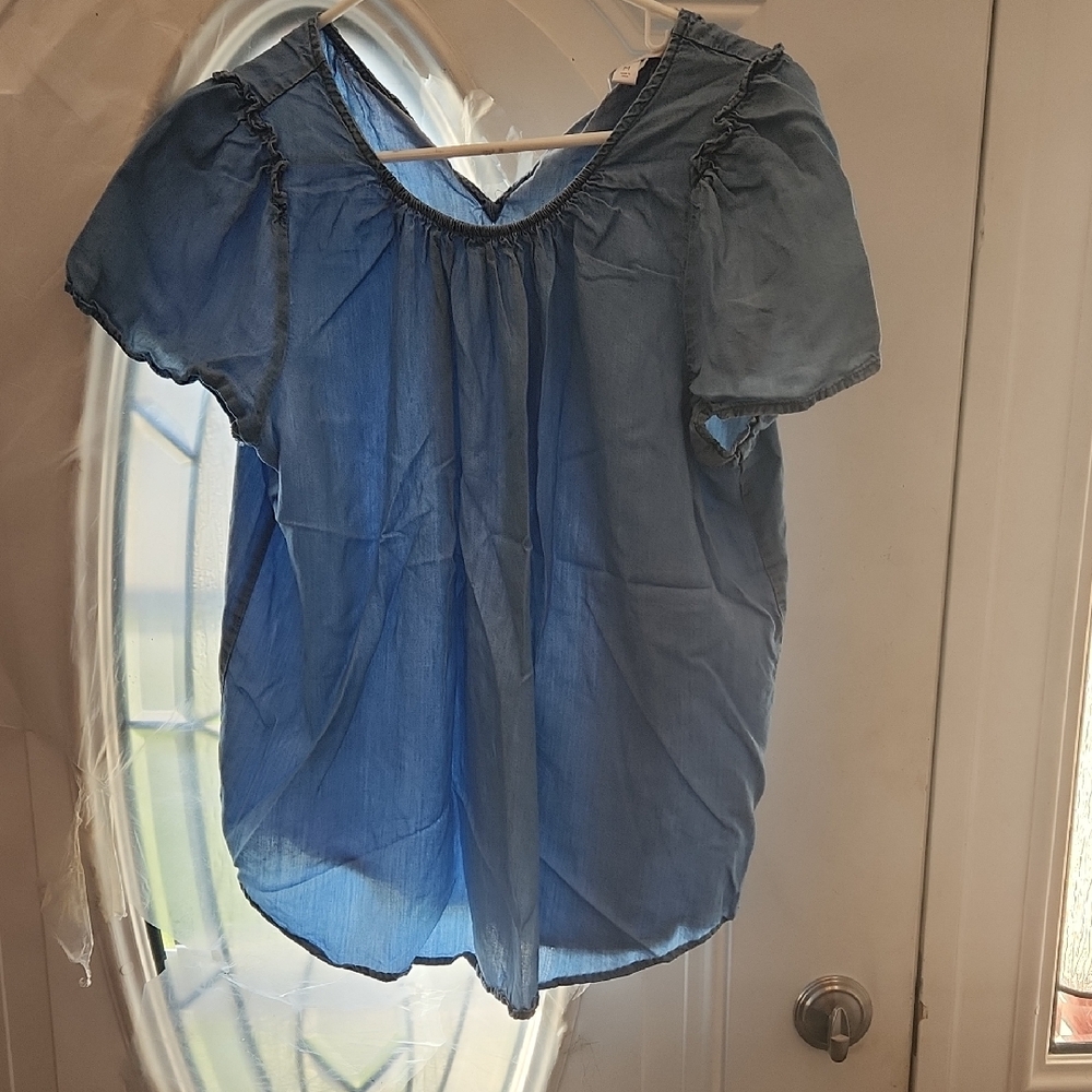 LC Lauren Conrad Light Blue Medium  Blouse
